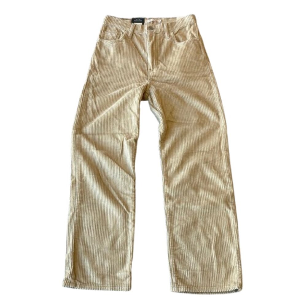 Levi's Premium Ribcage Straight Ankle Corduroy Jeans Womens 26 Granola NWT